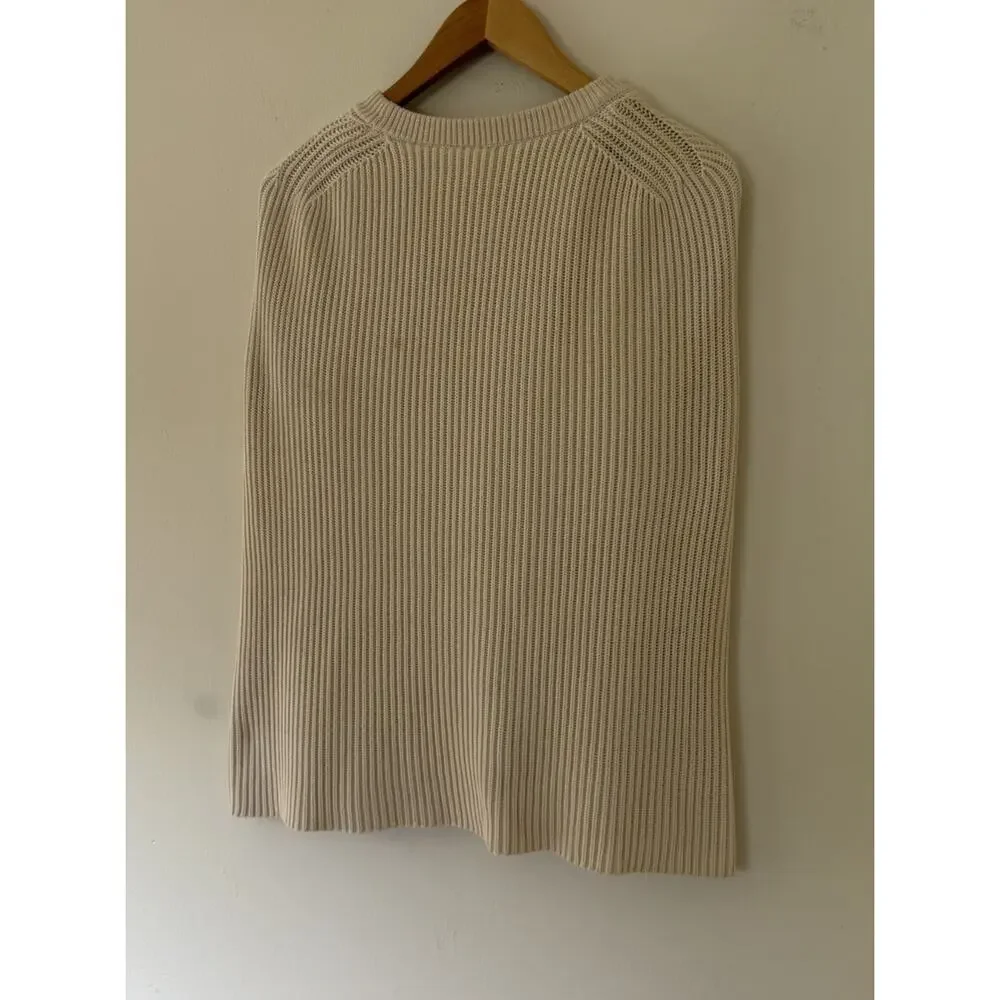 Dreyden Ivory Rhye Pullover Cape Cotton Sweater Size Medium